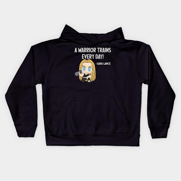 A Warrior Trains Every Day! - Sara Lance v1 Kids Hoodie by RotemChan